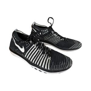Nike Free Transform Flyknit Sneakers Black and White Size 7